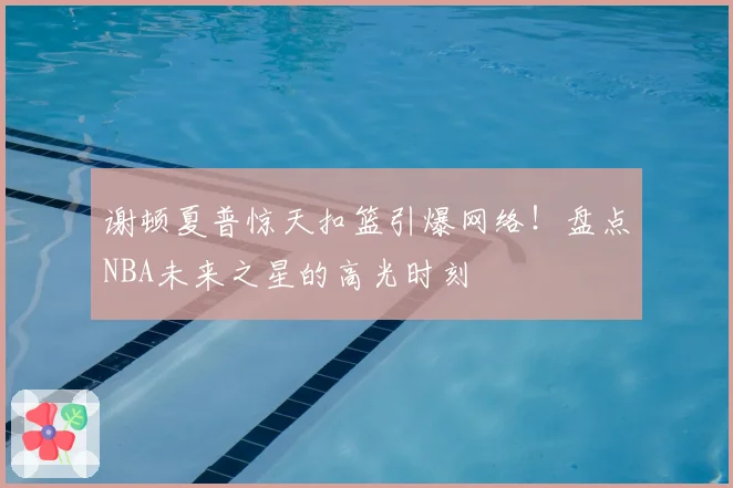 谢顿夏普惊天扣篮引爆网络！盘点NBA未来之星的高光时刻